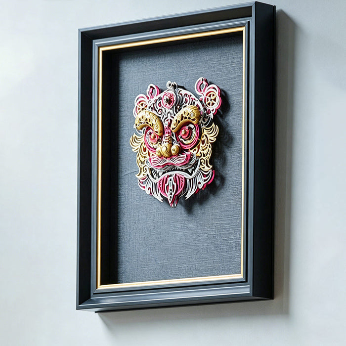 3D Metal Fortune Creature Futuristic Mechanical Relief Wall Art DIY  Model Kit -237PCS enginediyshop