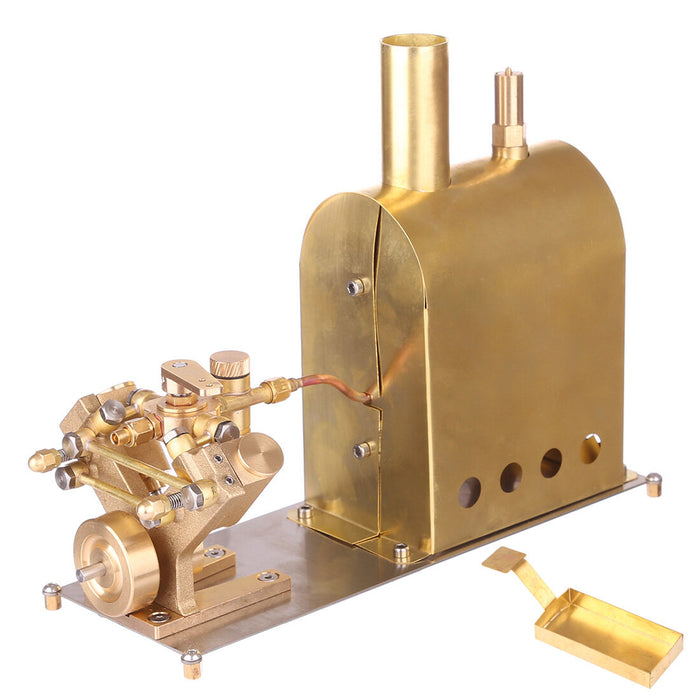 Merlin Steam Engine Mini Microcosm Mini Steam Engine with Steam Boiler Marine Steam Engine ...