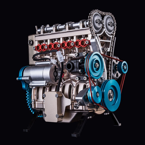 TECHING Inline-4-Zylinder-Automotor Modellbausatz - Bauen Sie Ihren Eigenen Funktionierenden Motor 3