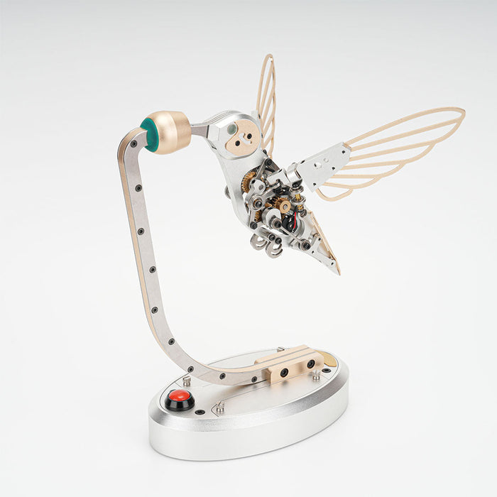 3D Metal Mechanical Hummingbird Dynamic Bionic Bird Model with Transmission DIY Assembly Kit enginediyshop