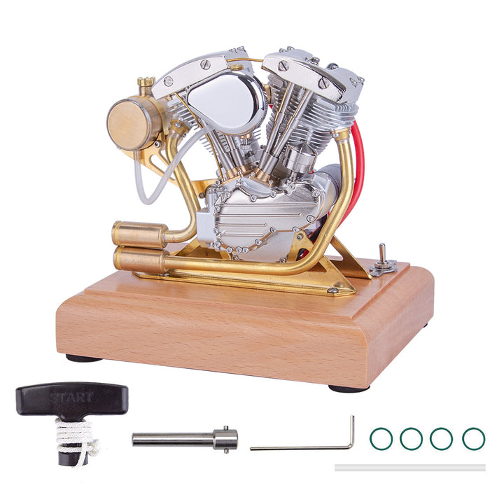 RETROL 4.2CC OHV V-Twin Cylinder Four-stroke Motorcycle Gasoline Internal Combustion Engine Model enginediyshop