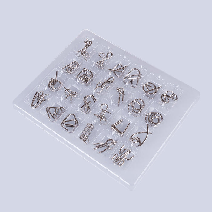 Advent Calendar Brain Teaser Adventskalender 24Pcs Christmas Gift Metal Brain Teasers Puzzle Toys for Adults and Kids enginediyshop