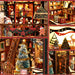 Christmas Shop 3D Wooden DIY Miniature House Kit, Creative Holiday Desktop Decor, Unique Christmas Gift (264PCS) enginediyshop