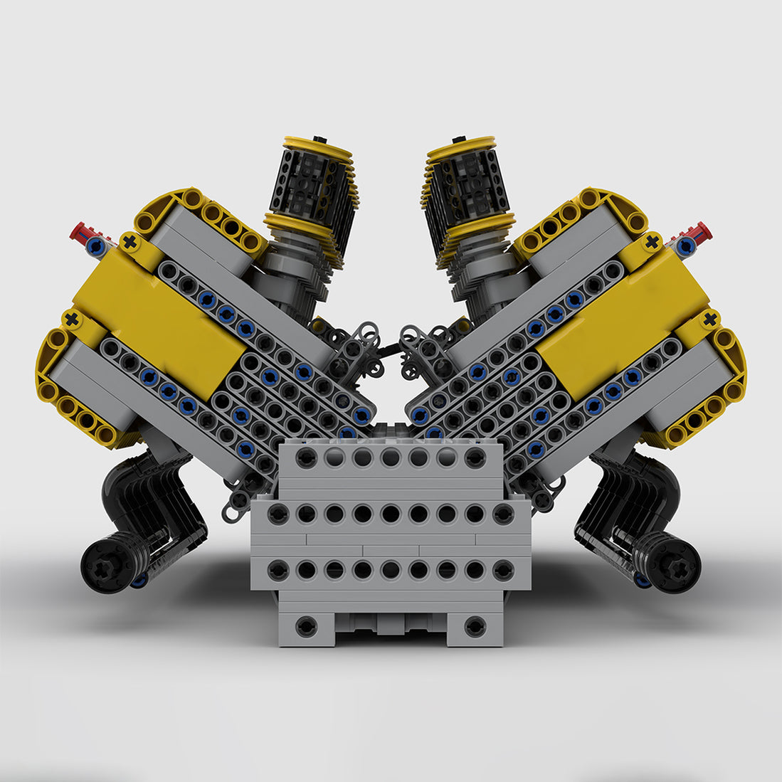 V16 Engine with Dual Pushrod Valves Building Block Engine Model MOC-16 ...