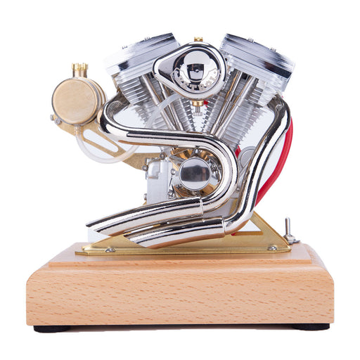 RETROL OHV 4.2CC V-Twin Four-Stroke Gasoline Engine Mini Retro Motorcycle Internal Combustion Engine Model (RTR Version) enginediyshop