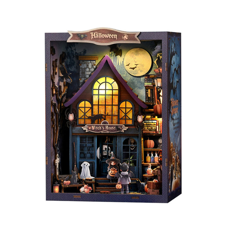 Gothic Haunted Castle 3D Wooden DIY Miniature Horror House Kit, Halloween Desktop Decoration & Creative Gift (237PCS) enginediyshop