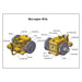 3.2cc Mini Horizontal Water-cooled Double-cylinder Four-stroke Gasoline Engine Model with Wooden Base enginediyshop