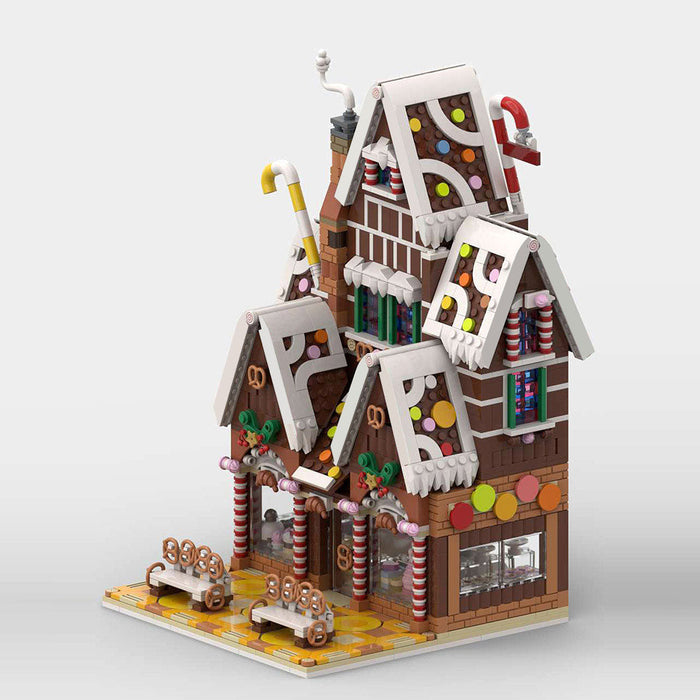 MOC-199764 Winter Village Pastry Shop Christmas Building Blocks Set (1904PCS) enginediyshop