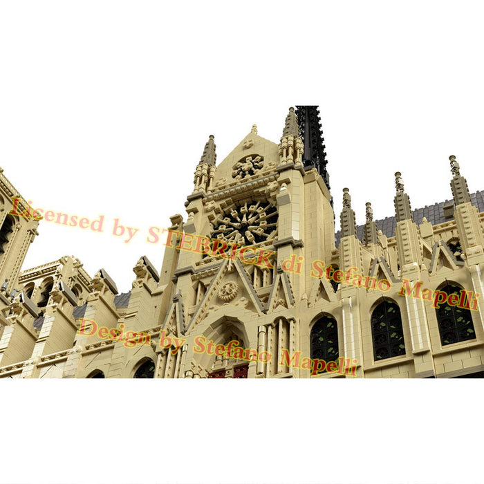 MOC Notre Dame de Paris Modular Building Block Small Particle Model (63181Pcs) enginediyshop