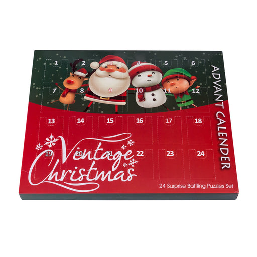 Advent Calendar Brain Teaser Adventskalender 24Pcs Christmas Gift Metal Brain Teasers Puzzle Toys for Adults and Kids enginediyshop