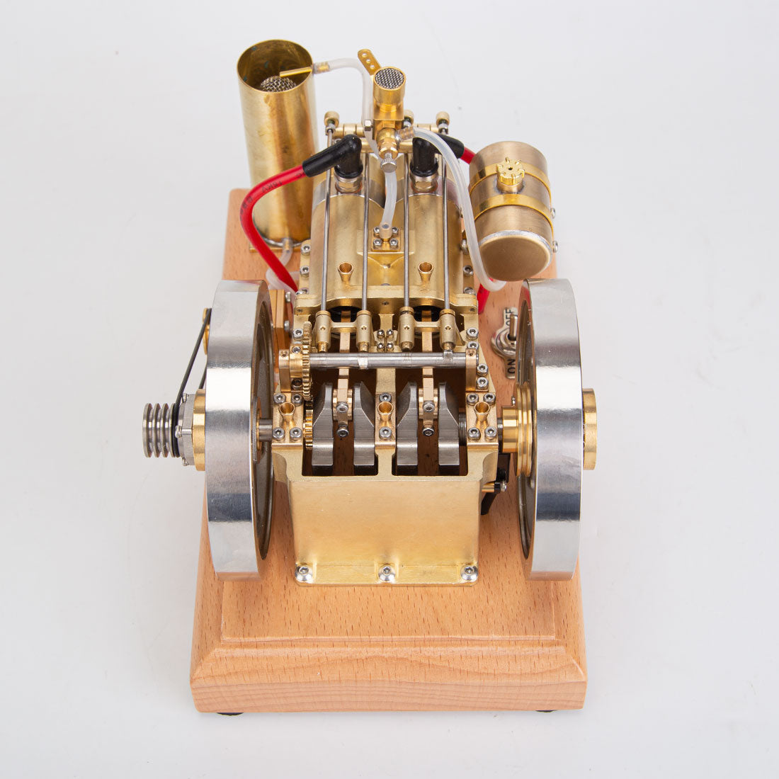 H76 5CC Horizontal Gasoline Internal Combustion Engine Model Twin-cylinder Overhead Valve Dual Flywheel Vintage Motor enginediyshop