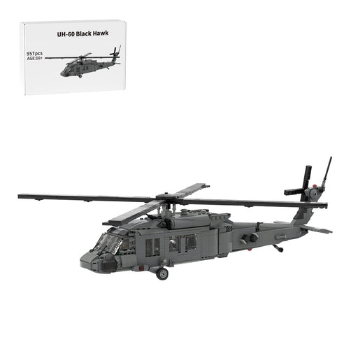 MOC-198409 1/35 Scale UH-60 American Military Helicopter Building Blocks Set (956PCS/V3 Version) enginediyshop