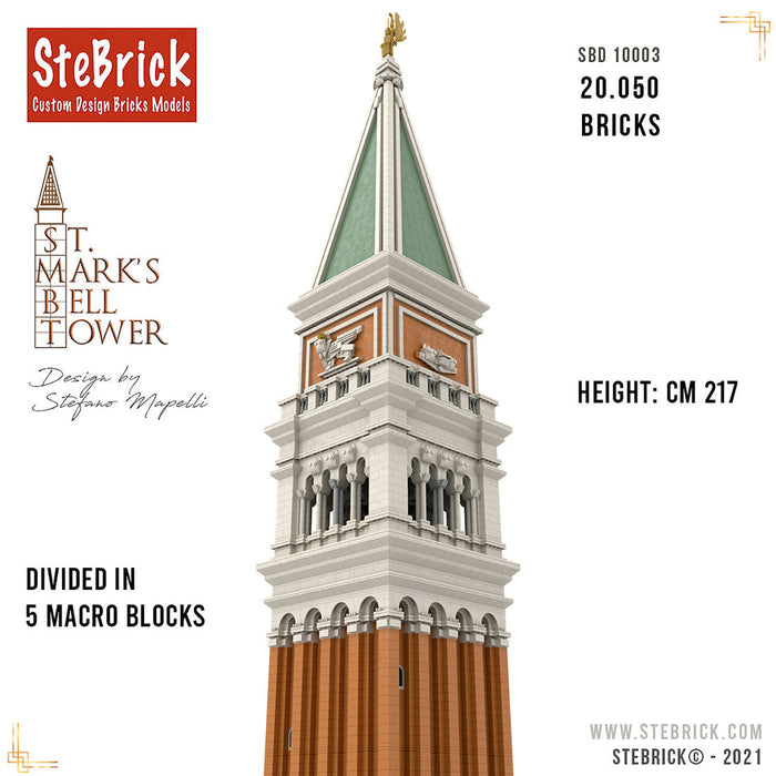 MOC-99638 1/50 St-Mark's Bell Tower Building Blocks MOC Set Toys (20050PCS) enginediyshop