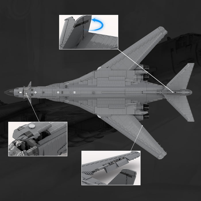 1/35 Scale B-1 Lancer Bomber Military Theme Building Blocks Set (6718PCS)