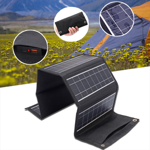 35W Foldable Solar Panel Charger Kit for Smartphone Laptop