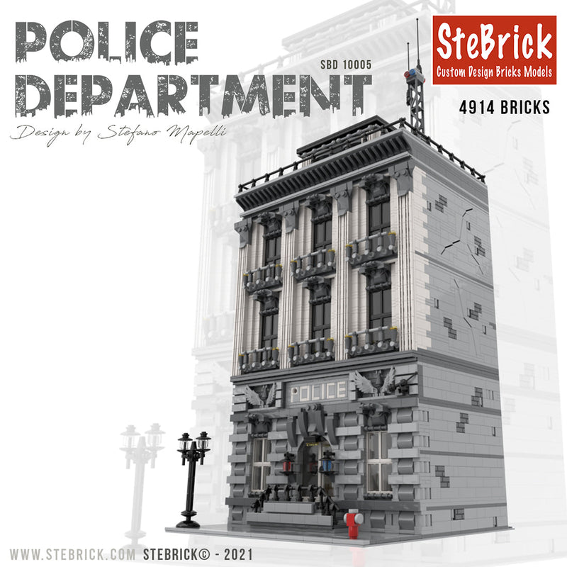 MOC-4652 Large-scale Police Department Building Blocks MOC Set Toys (4914PCS) enginediyshop