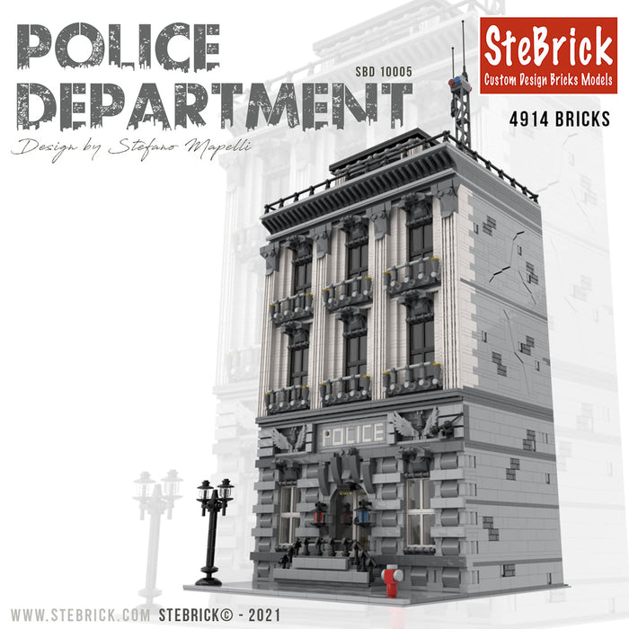 MOC-4652 Large-scale Police Department Building Blocks MOC Set Toys (4914PCS) enginediyshop