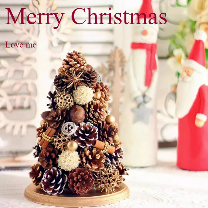 DIY Christmas Tree Kit with Dried Fruits and Natural Flowers, Holiday Home Decor for Living Room Festive Decorating enginediyshop