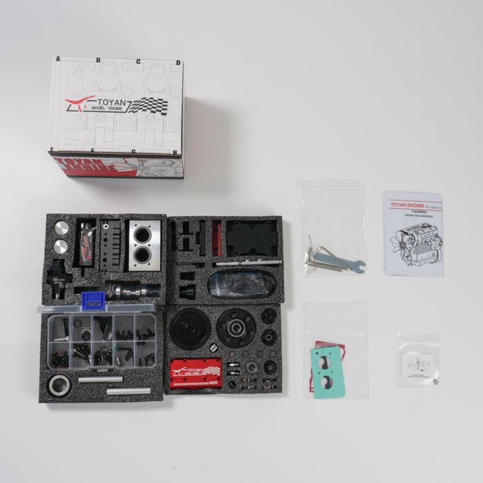 TOYAN FS-L200GC 7cc Mini Inline Twin-Cylinder 4-Stroke Air-Cooled Gasoline L2 Engine Kit – KIT Version
