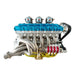 RUIFEIYA V12-180 180cc 1/4 Scale V12 4-Stroke Gasoline Engine Model – DOHC 48-Valve Water-Cooled Engine with ECU, CDI & Electric Start enginediyshop