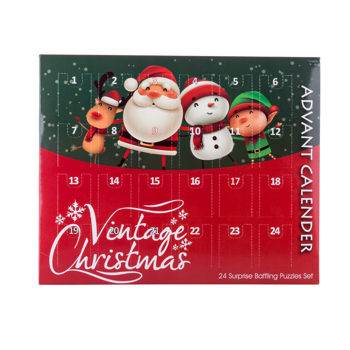 Advent Calendar Brain Teaser Adventskalender 24Pcs Christmas Gift Metal Brain Teasers Puzzle Toys for Adults and Kids enginediyshop