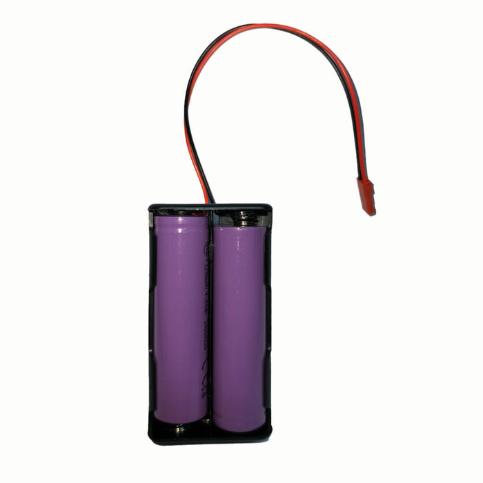 Portable Battery Holder for 18650 Lithium Batteries Easy Install Battery Case with Cover for Model Engine Power Supply and DIY Modification (JST Connector) enginediyshop