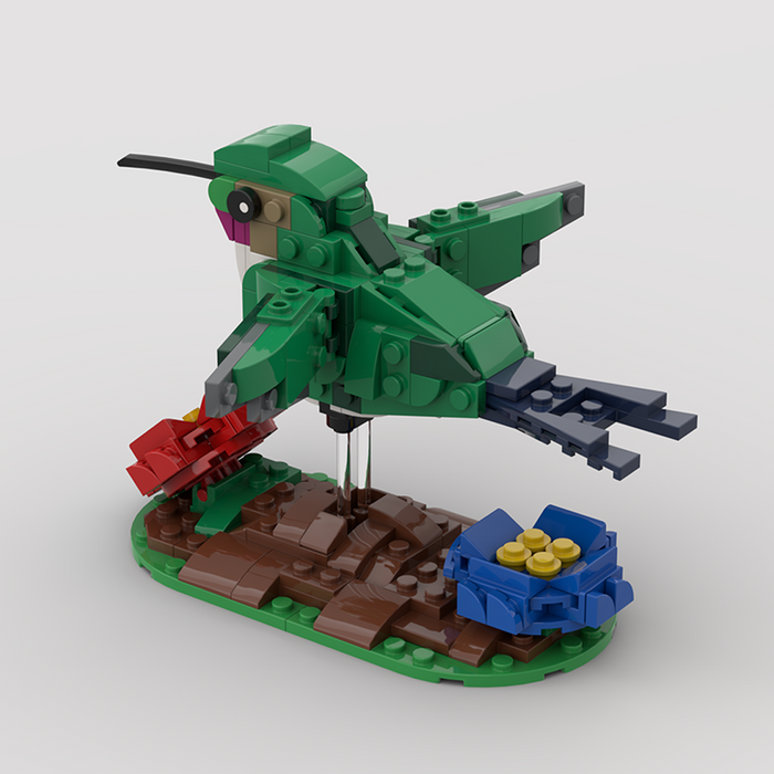 Hummingbird Building Blocks MOC-208816 Ruby-throated Hummingbird Building Blocks Set(235PCS ...