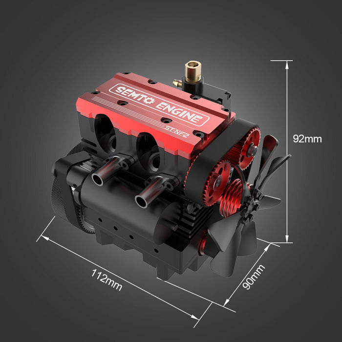 thumbnail image 2 of Mini Retro 12V DC Generator With Digital Voltage Display For Twin-Cylinder SEMTO ST-NF2 Nitro Engines - Belt Connection Version 2 of 14