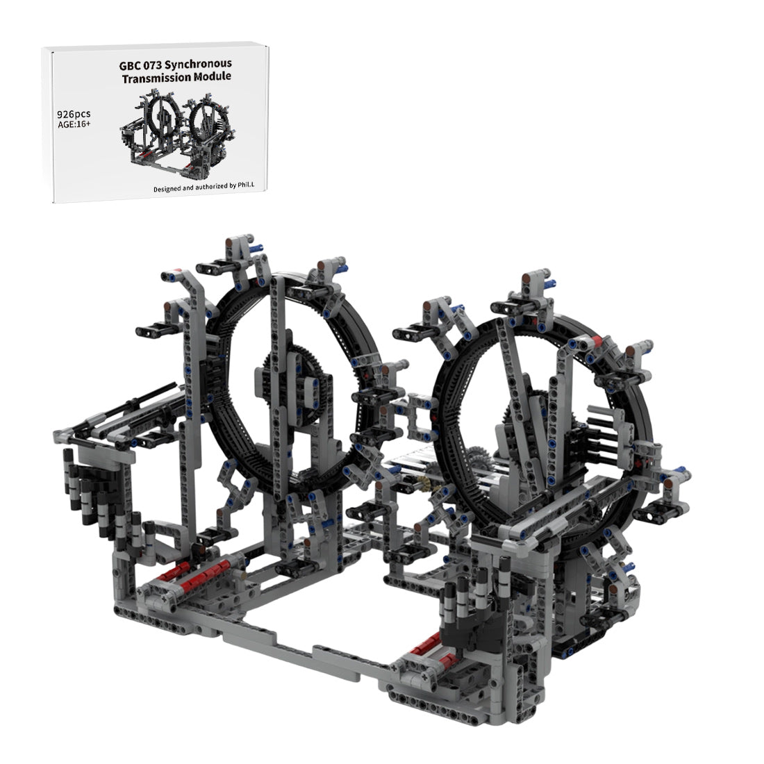 MOC  Synchronized Transmission Building Block Module, Mechanical Gear and Linkage Model-926PCS enginediyshop