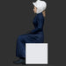 DM229 Vintage Seated Lady & Gentleman Figurines for 1886 Tricycle Car Model enginediyshop