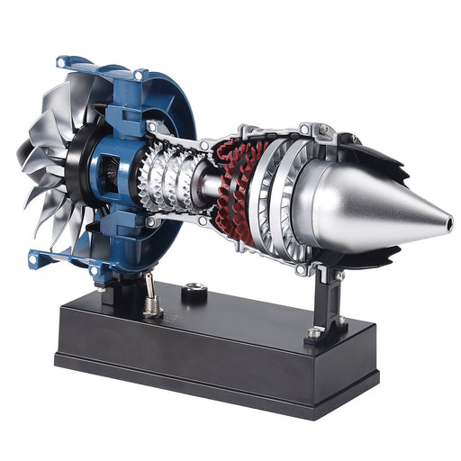 TECHING Mini Turbofan Engine Kit - DIY Metal Mechanical Visible Electric Motorized Jet Engine Model for STEM Education (170PCS+) enginediyshop