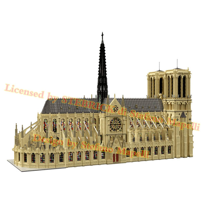 MOC Notre Dame de Paris Modular Building Block Small Particle Model (63181Pcs) enginediyshop
