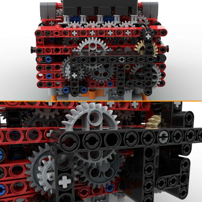8 gear manual GTE Manual 8 Speed Gearbox Model Building Blocks Set MOC-79482--685PCS — enginediyshop
