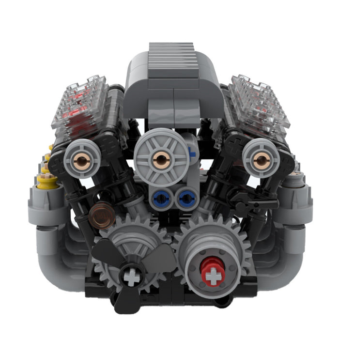 Engine Model Reference V8 Engine with Gearbox Tech Engine Model Particle Building Blocks MOC ...