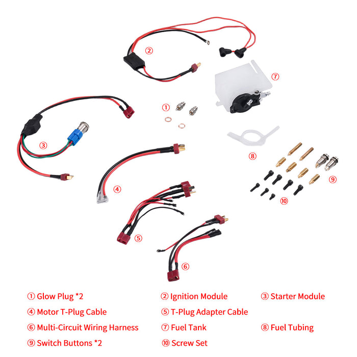 TOYAN FS-L200AC Nitro Engine Starter Kit – Upgrade Electric Glow Plug Ignition System enginediyshop