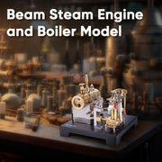 RETROL SE-01 Full Metal Stationary Beam Steam Engine Model and Horizontal Boiler Kit - enginediyshop