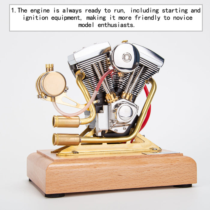 RETROL 4.2CC OHV V-Twin Cylinder Four-stroke Motorcycle Gasoline Internal Combustion Engine Model RTR Version enginediyshop