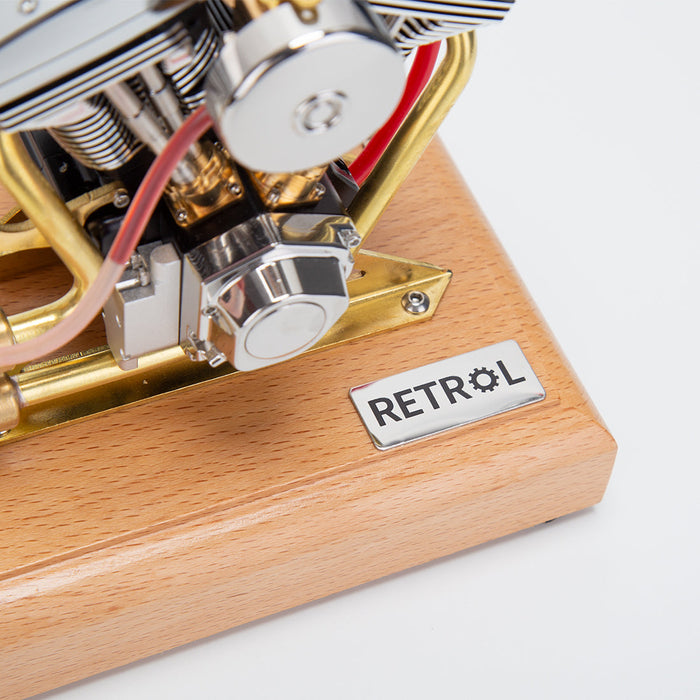 RETROL 4.2CC OHV V-Twin Cylinder Four-stroke Motorcycle Gasoline Internal Combustion Engine Model RTR Version enginediyshop