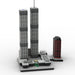 Mocsage 1/2000 Scale World Trade Center (1973-2001) Micro Parts Building Blocks Set (982PCS) enginediyshop