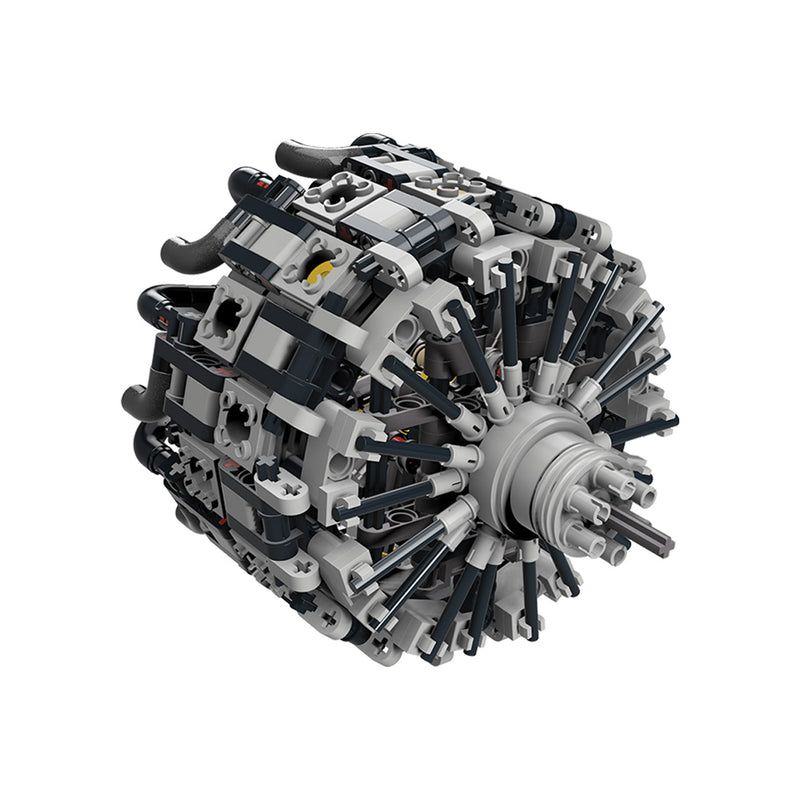 MOC-159400 18 Cylinder Radial Engine Building Blocks Set - enginediyshop