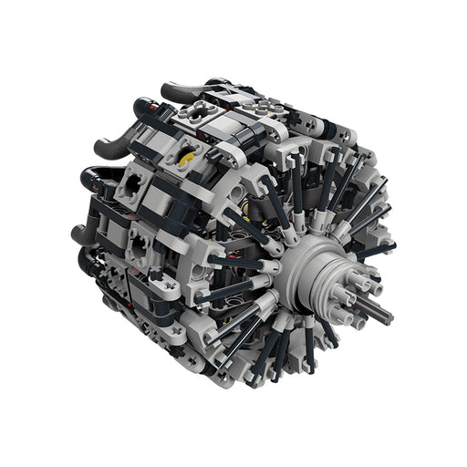 MOC-159400 18 Cylinder Radial Engine Building Blocks Set - enginediyshop