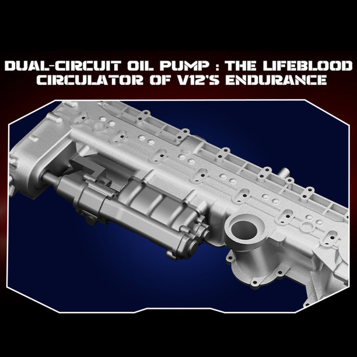TECHING DM108 V12 Engine Model Kit 1/4 Scale Visible Electric Supercar Engine, DIY Metal Mechanical STEM Educational Kit for Teens & Adults – 800+PCS