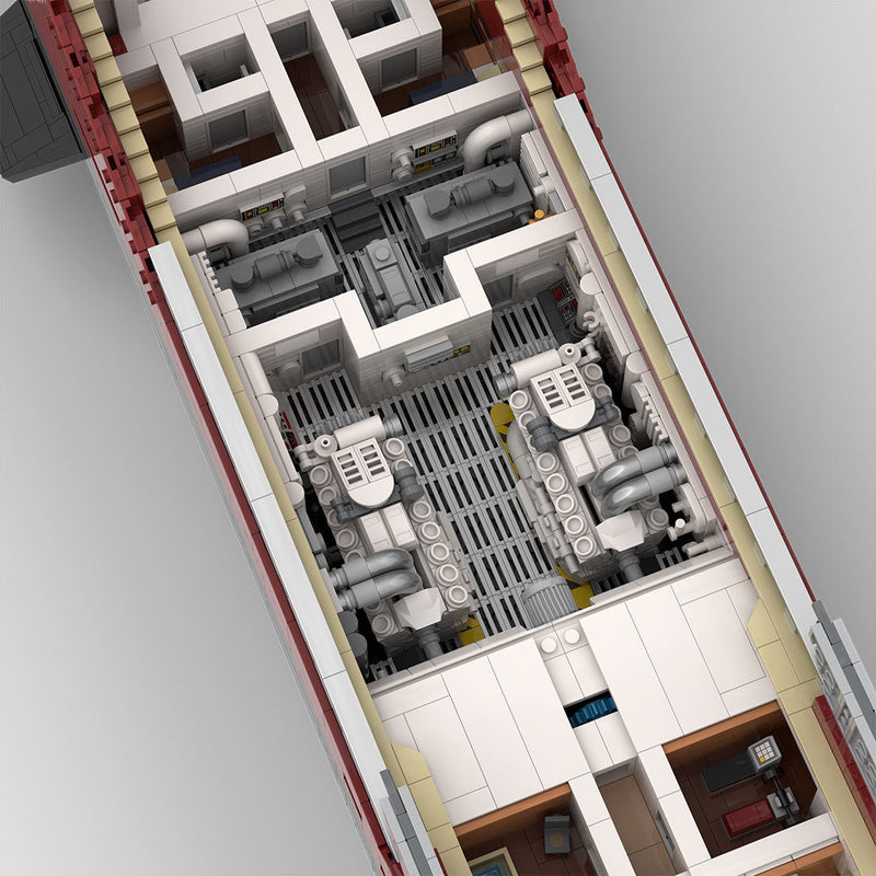 MOC-254412 120CM Modular Luxury Yacht Building Blocks Set-15639PCS enginediyshop