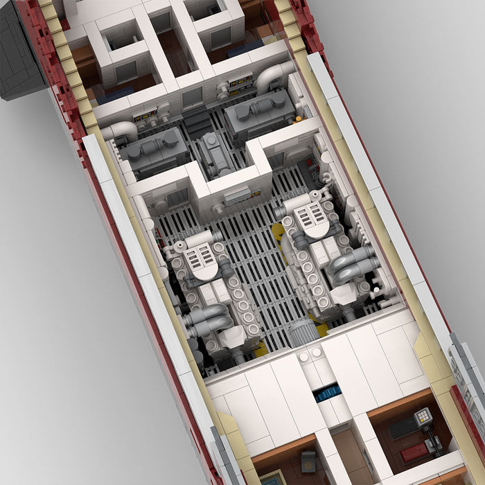 MOC-254412 120CM Modular Luxury Yacht Building Blocks Set-15639PCS enginediyshop