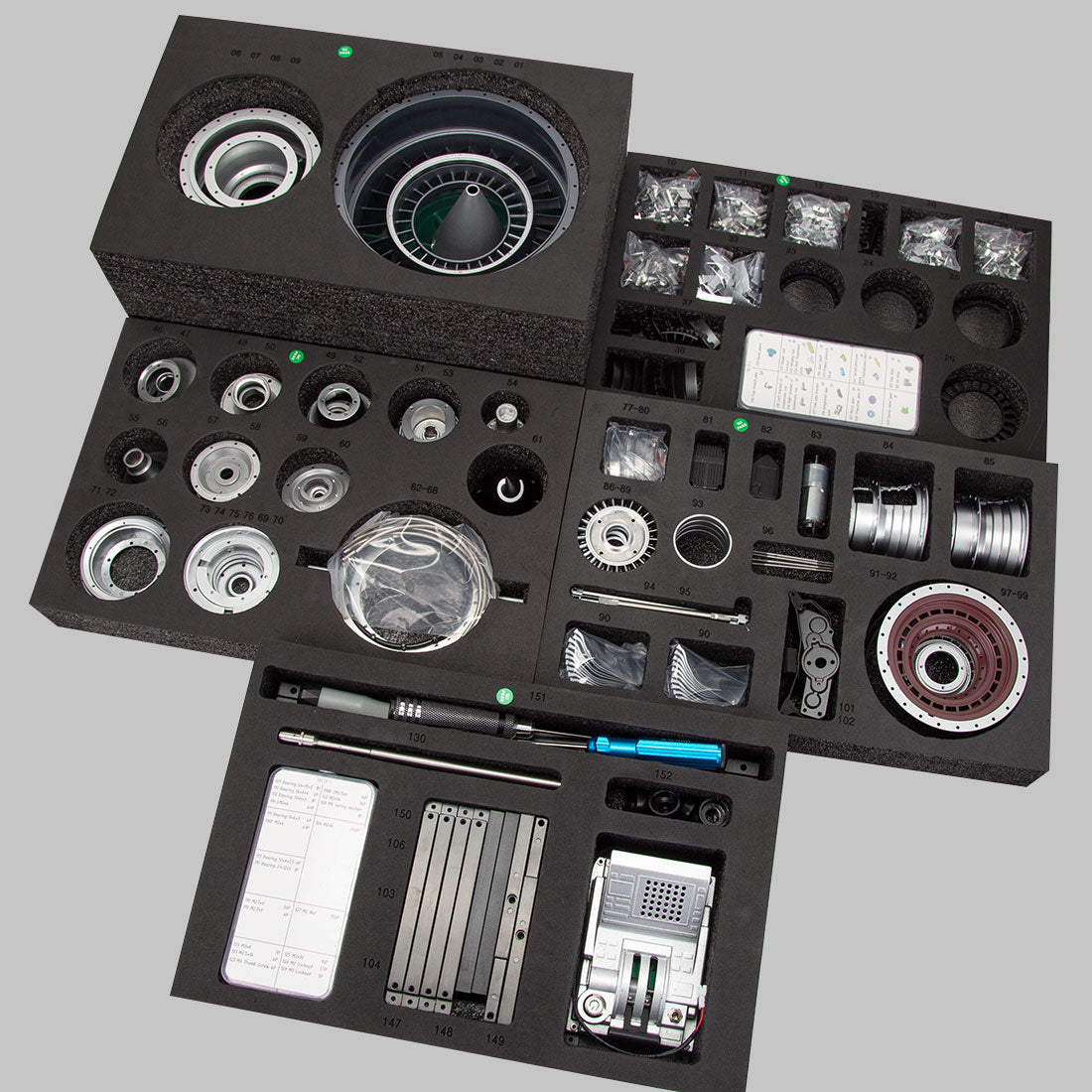 Spool Fan Rotor TECHING Mechanical Dual-Spool Turbofan Engine Model Kit – enginediyshop