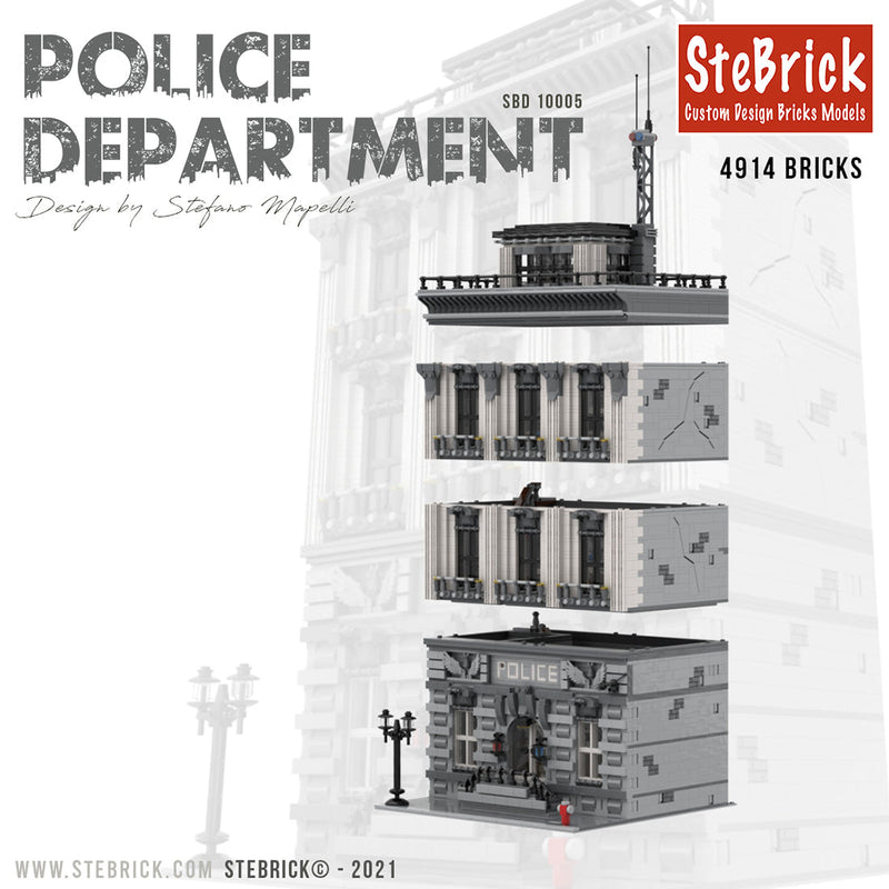MOC-4652 Large-scale Police Department Building Blocks MOC Set Toys (4914PCS) enginediyshop