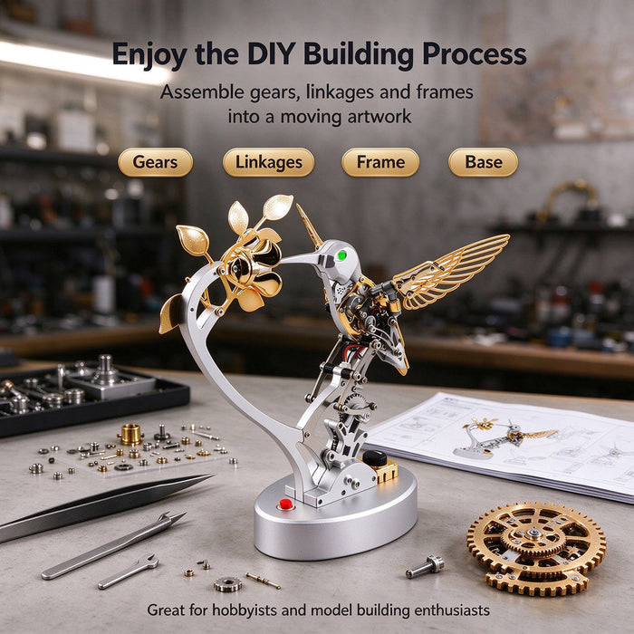 Mechanical Bird Steampunk Metal DIY Assembly Model Kit (250+PCS) enginediyshop