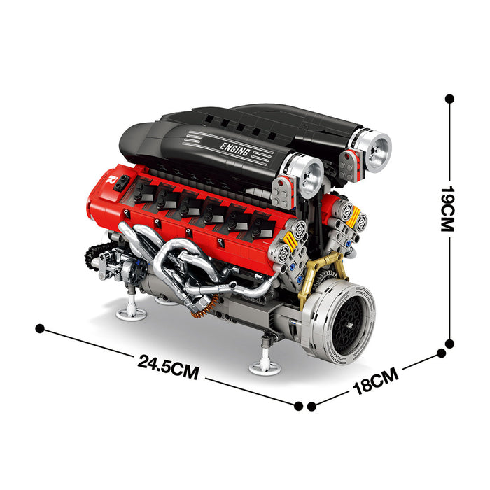 MOC Engine Simulation Building Blocks Set（1240PCS） enginediyshop