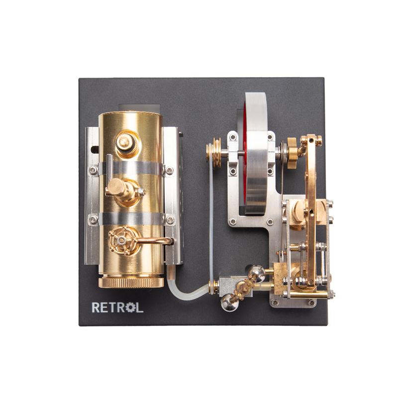 RETROL SE-01 Full Metal Stationary Beam Steam Engine Model and Horizontal Boiler Kit - enginediyshop