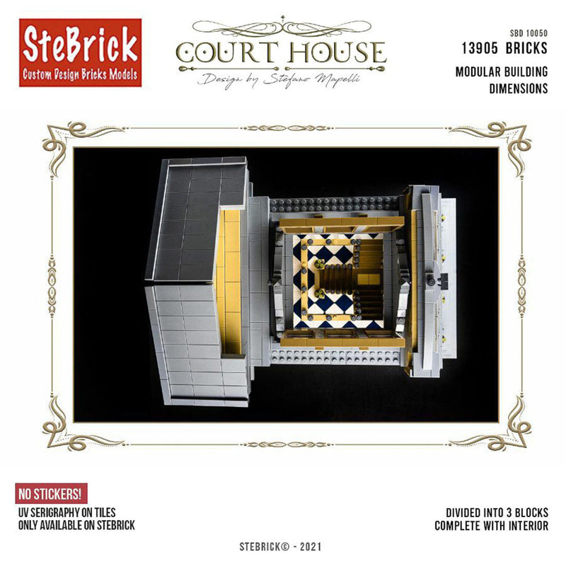 MOC-77106 The Court House Building Blocks DIY Small Particle Model without Stickers(13905PCS ） enginediyshop